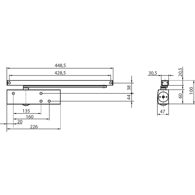 Автомат Geze TS 3000 с шина