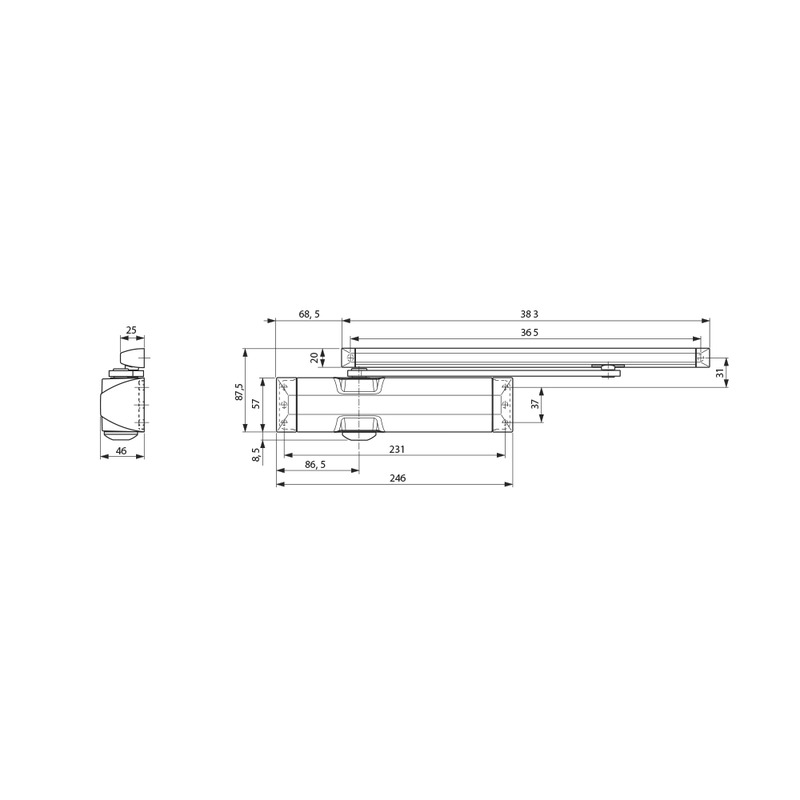 Автомат Dorma TS 90 с шина