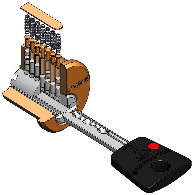 Ключалка Mul-T-Lock 7x7 30/30 никел